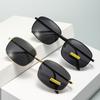 Polarized Metal Men's Sunglasses Stylish Square-Frame Premium-Quality UV Protection Sun Glasses for Driving and Fishing