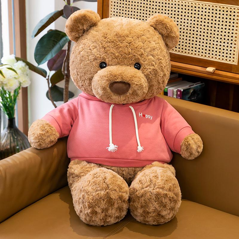 Huggable Teddy Bear Sweatshirt Plush Toy - Cute Stuffed Animal Doll for Kids