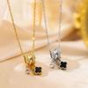 Fashion Zircon Four-leaf Clover Necklace, Women's Necklace, the Best Gift for Her.