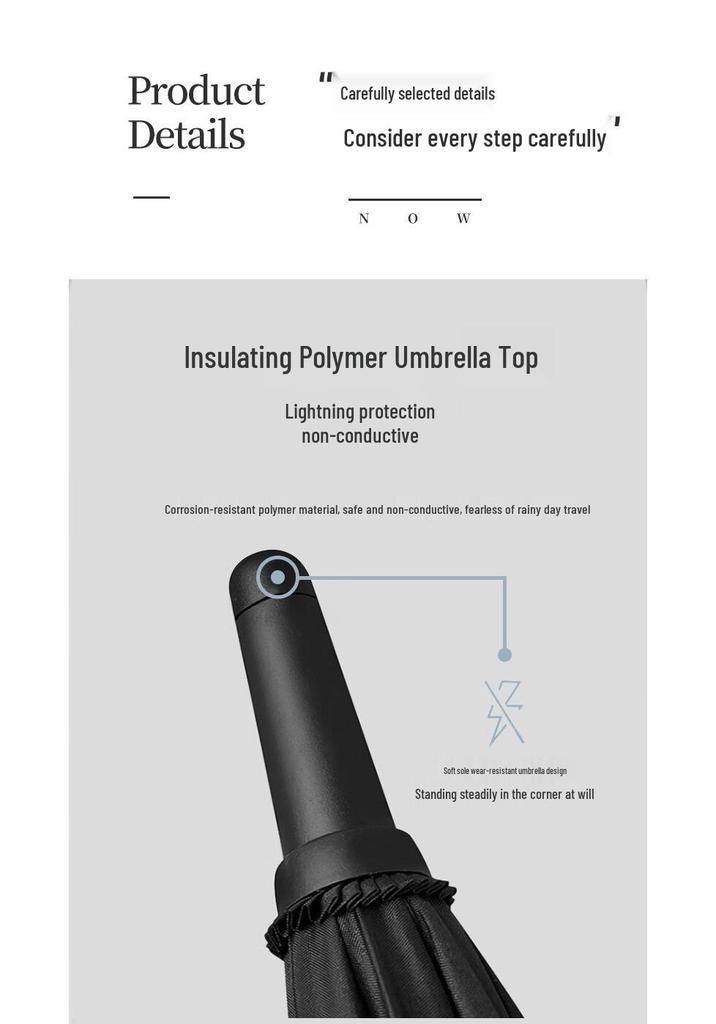 In-Stock Dual-Use Golf Umbrella: 16 Ribs, Leather Handle, Sun/Rain Protection, Automatic, for Two People, Great Gift and Promotional Item