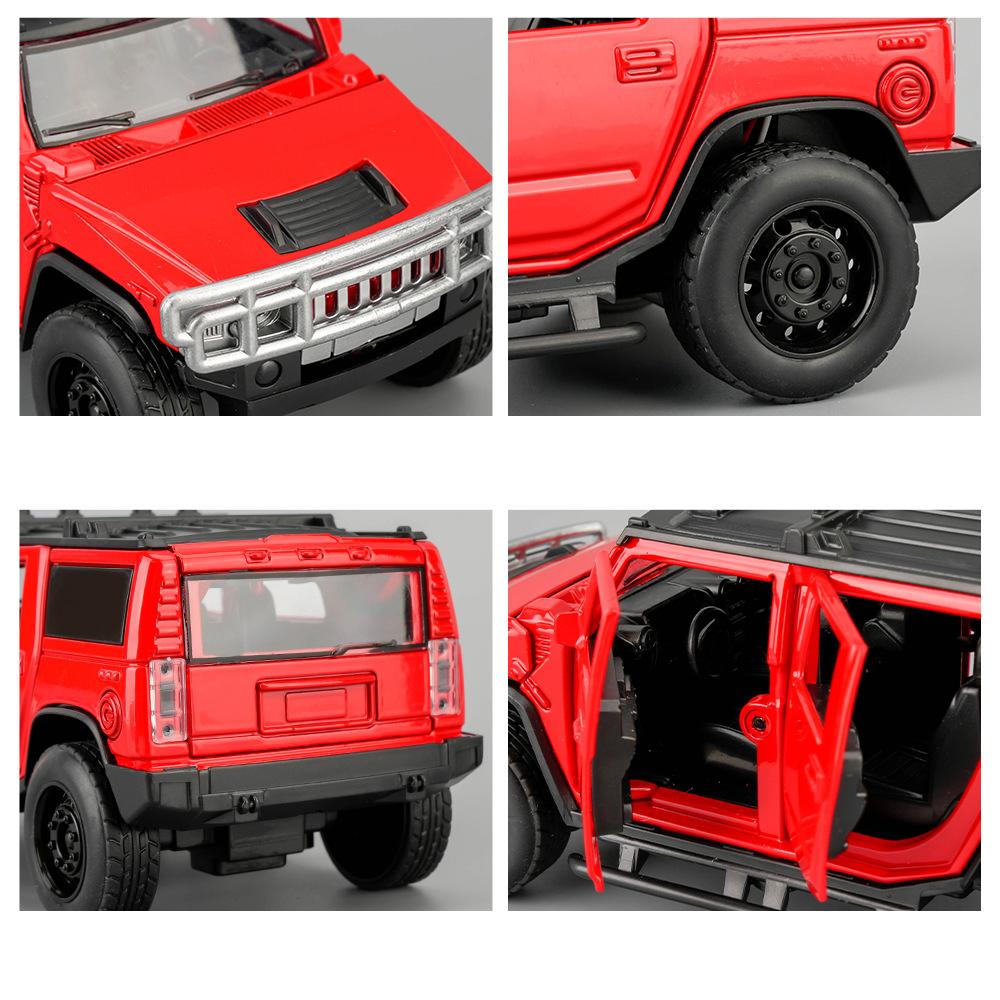 1/32 Hummer H2 Alloy Model Car Toy Diecasts Metal Casting Sound and Light Car Toys For Children Vehicle