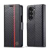 Luxury Carbon Fiber PU Leather Cover For Samsung Galaxy Z Fold 7 6 5 4 3 Fold7 Fold6 5G Phone Case Flip Wallet with Card Holder