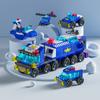 6IN1 Building Blocks City Fire Car Police Truck Engineering Crane Tank Helicopter Bricks Set Toys for Children Kids