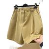 Plus Size High-Waisted Retro Casual Cargo Shorts for Women - Summer Stylish Loose Wide-Leg Pants 