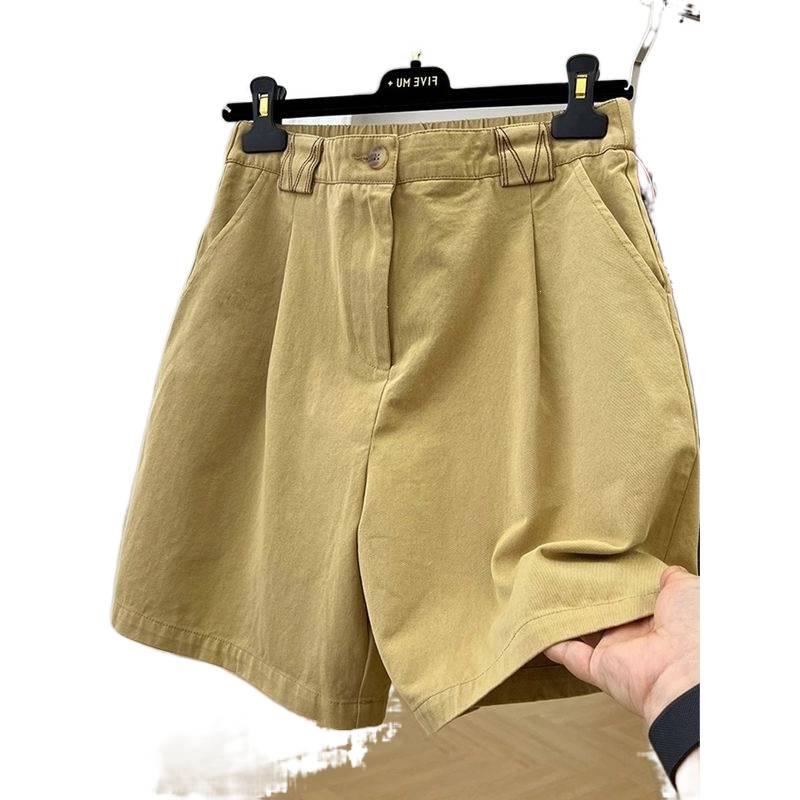 Plus Size High-Waisted Retro Casual Cargo Shorts for Women - Summer Stylish Loose Wide-Leg Pants 
