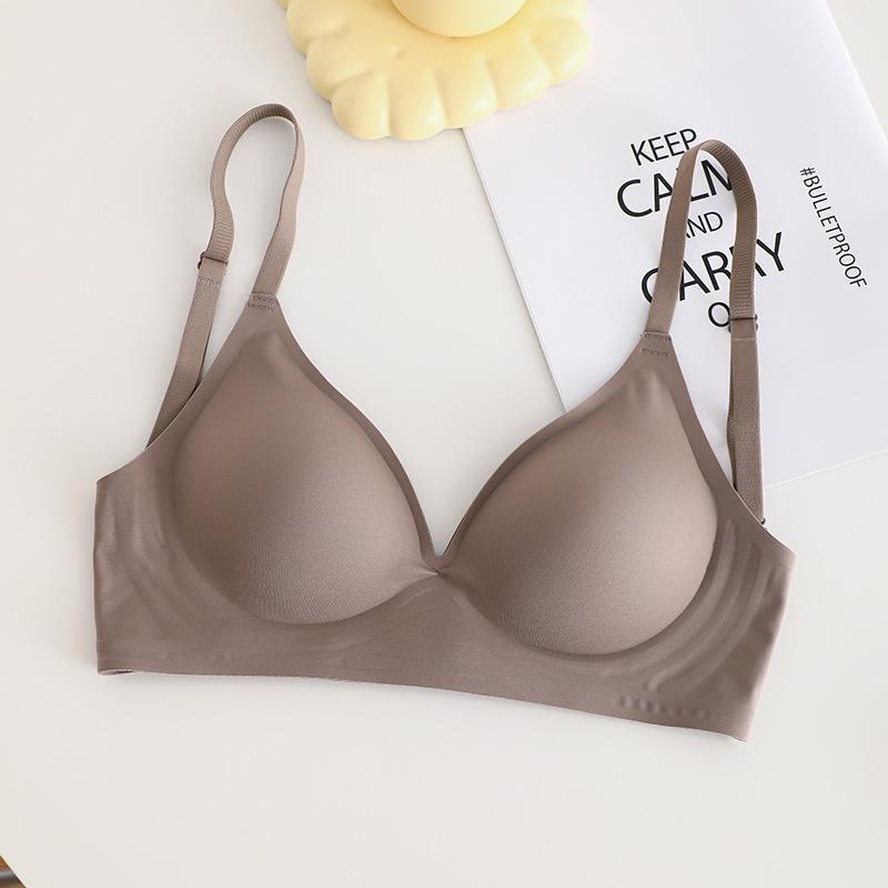 Womens Seamless Wireless Push-Up Bra With Backless Design Thickened Under-Cup Support No Visible Lines Slimming Effect