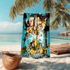 Personalisierte, maßgeschneiderte Strandhandtuch-Muster mit JoJo's Bizarre Adventure - weich, saugfähig, schnelltrocknend, perfekt für Schwimmen, Camping & Baden