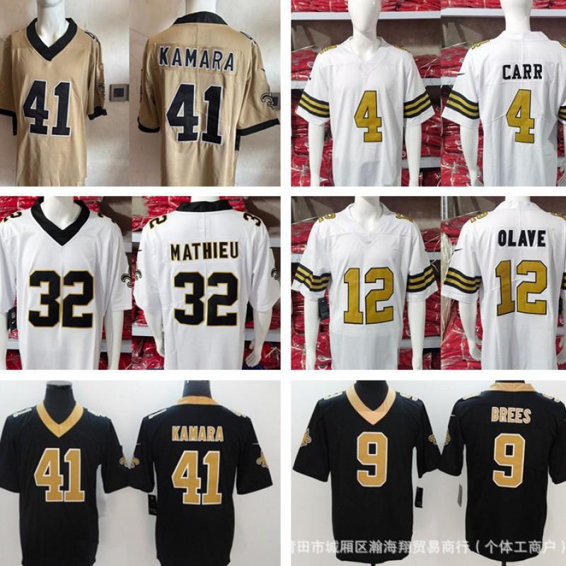 Saints Football Jersey Embroidered American Shirt Unisex Sports Top Breathable Team Game Wear