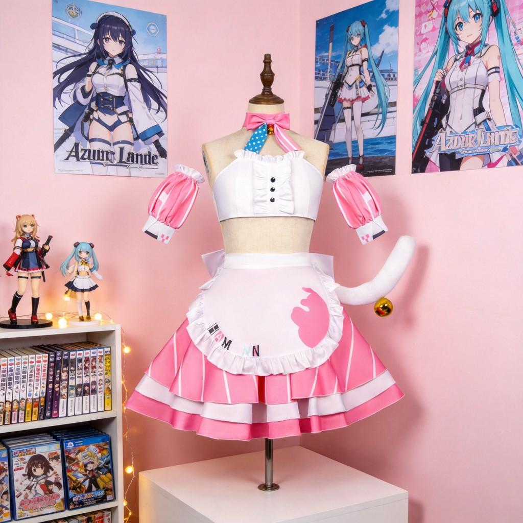 Azur Lane Uss Hammann Cosplay Costume With Polyester Fabric For Anime Role Play