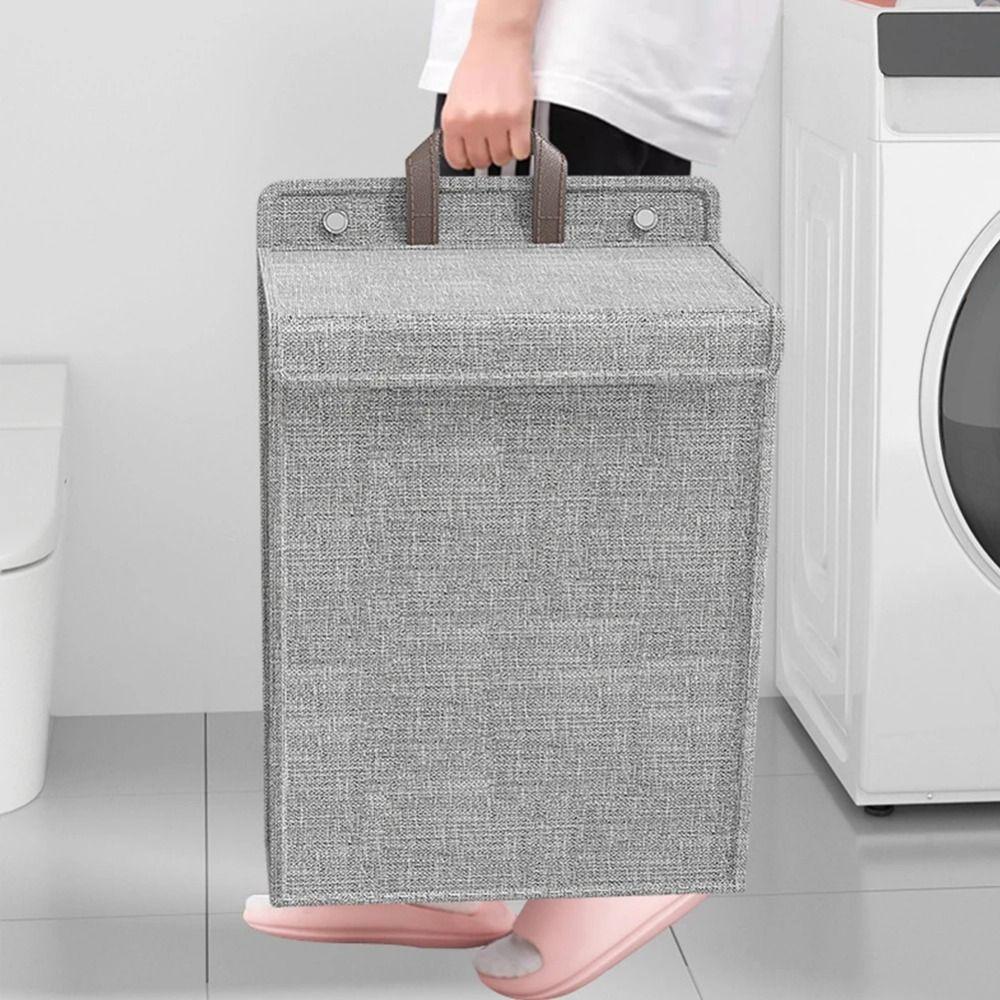 Wall-mounted Dirty Clothes Basket Punch Free Collapsible Laundry Basket  Bedroom