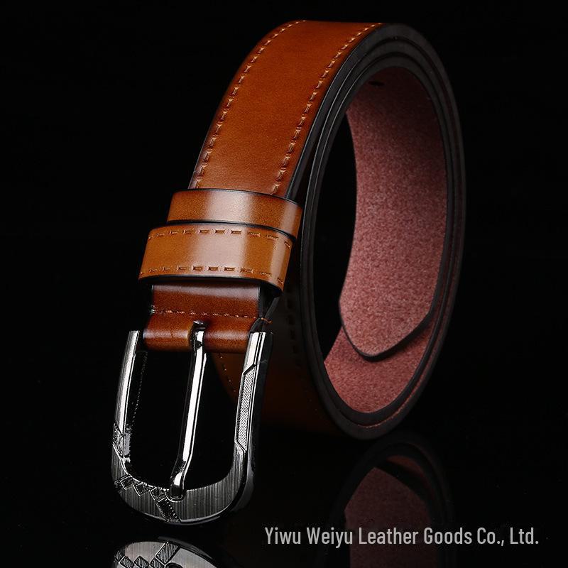 Men's Trendy All-Match PU Belt with Alloy Pin Buckle for Jeans