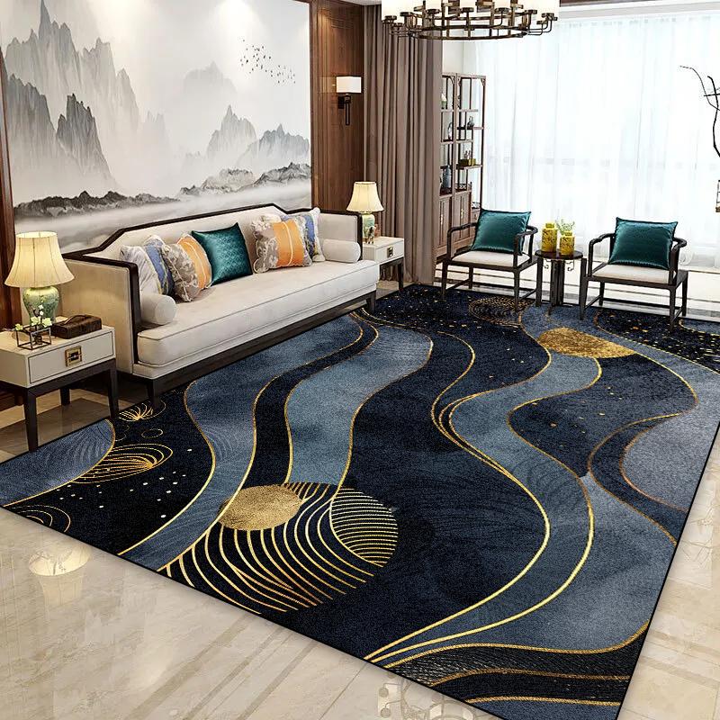 Modern Luxury Large Area Rugs for Living Room Decoration Geometry Carpet Comfortable Soft Bedroom Bedside Rug Non-slip Doormat