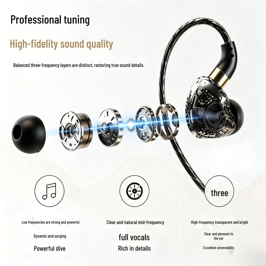 Wired Over-Ear Gaming Headset with Microphone and Dual Plug