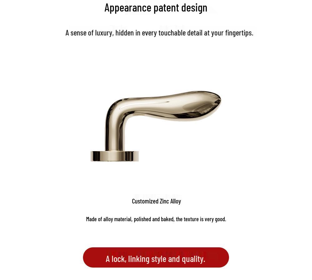 BAGB Silent Luxury Wooden Bedroom Door Handle Lock