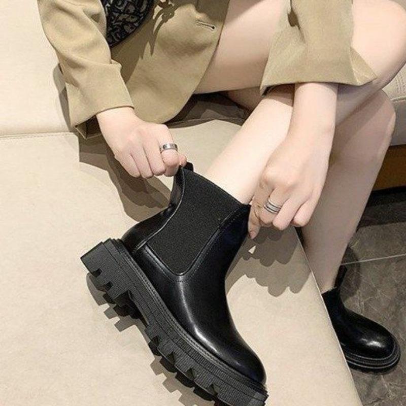 New Thick-soled, Skinny Ankle Boots for Women's Shoes, A Bestseller