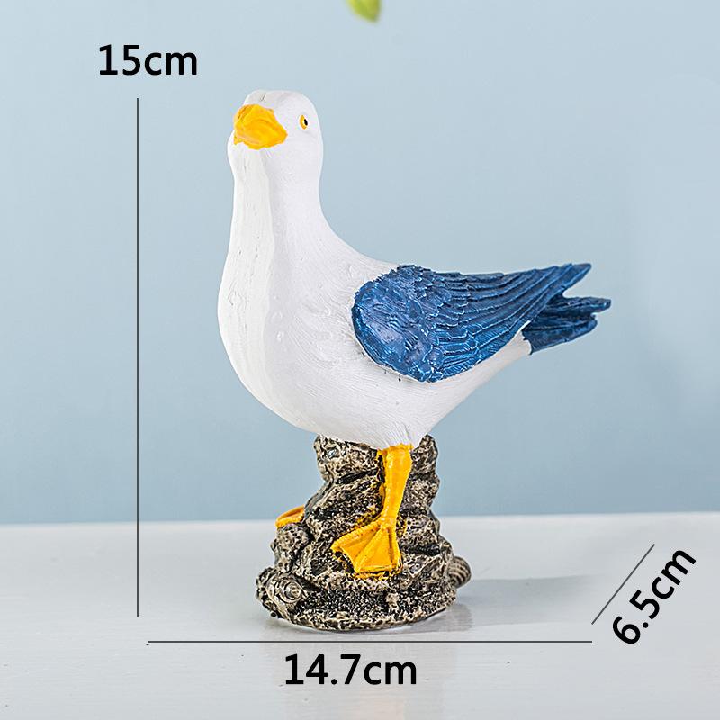 Sea Bird Seagull Stand Stump Miniature Fairy Garden Houses Decoration Mini Craft Micro Landscaping Decor DIY Accessories