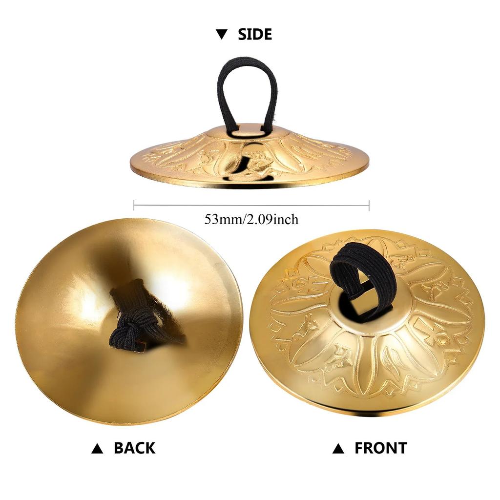 2/4pcs Copper Finger Cymbals Small Finger Cymbals Belly Dancing Mini Cymbals Musical Instrument Saucers