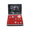 ( 15-teiliges Zauber-Set) 15-teilige Harry Potter Sammelbox Zauberstab Abzeichen Halskette Set Dumbledore Weihnachtsgeschenk