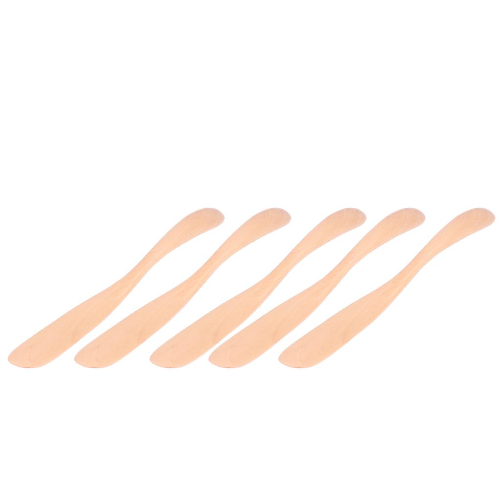5PCS Wooden Butter Knife Jam Cheese Spreader Tableware for Japanese Style for Bread Facial