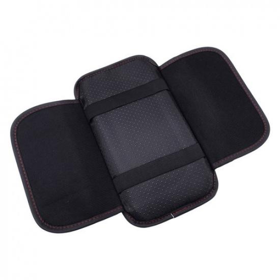 Car Center Console Armrest Box Mat Pad Cushion w/ Side Storage Pocket