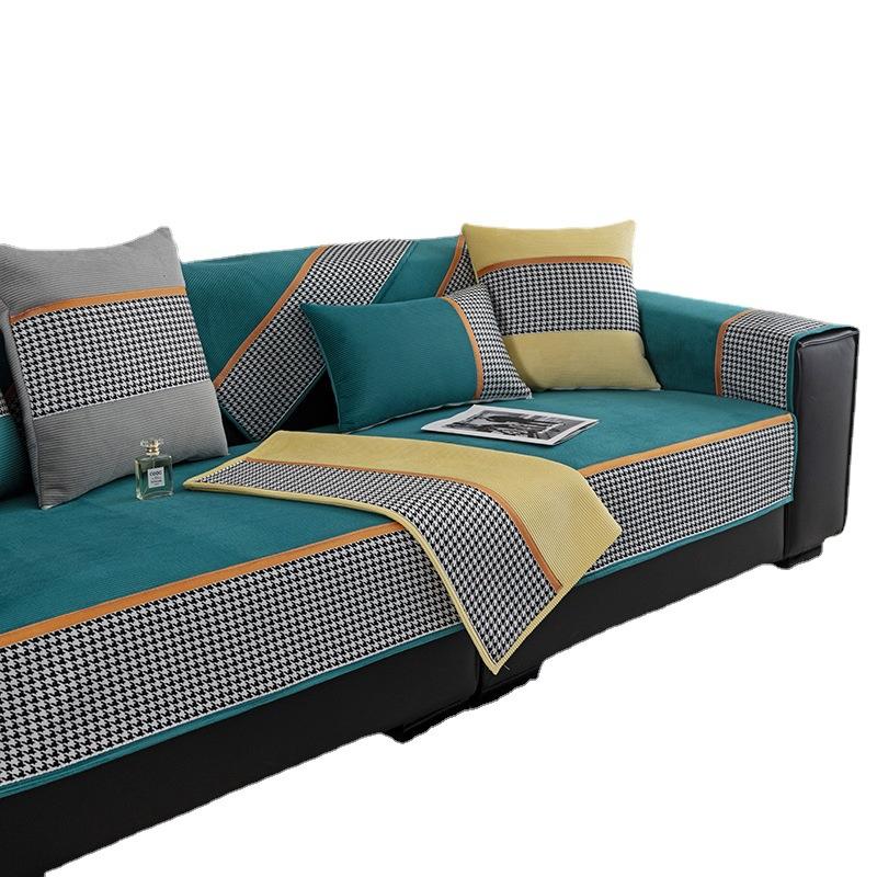 Four Seasons Universal New Thousand Birds Sofa Cushion Light Luxury High-End Non-Slip Sofa Cover Chenier Cushion Cover