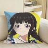 Chisato Anime Lyco Reco Merch Square Sofa Pillow Cover Solid Color Living Room Home Decor Cushion Case
