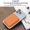 Magnetic For Magsafe Leather Wallet Card Holder For Iphone 16 15 14 13 Pro Max Hide Phone Stand Bank Id Card Holder Pocket Cover