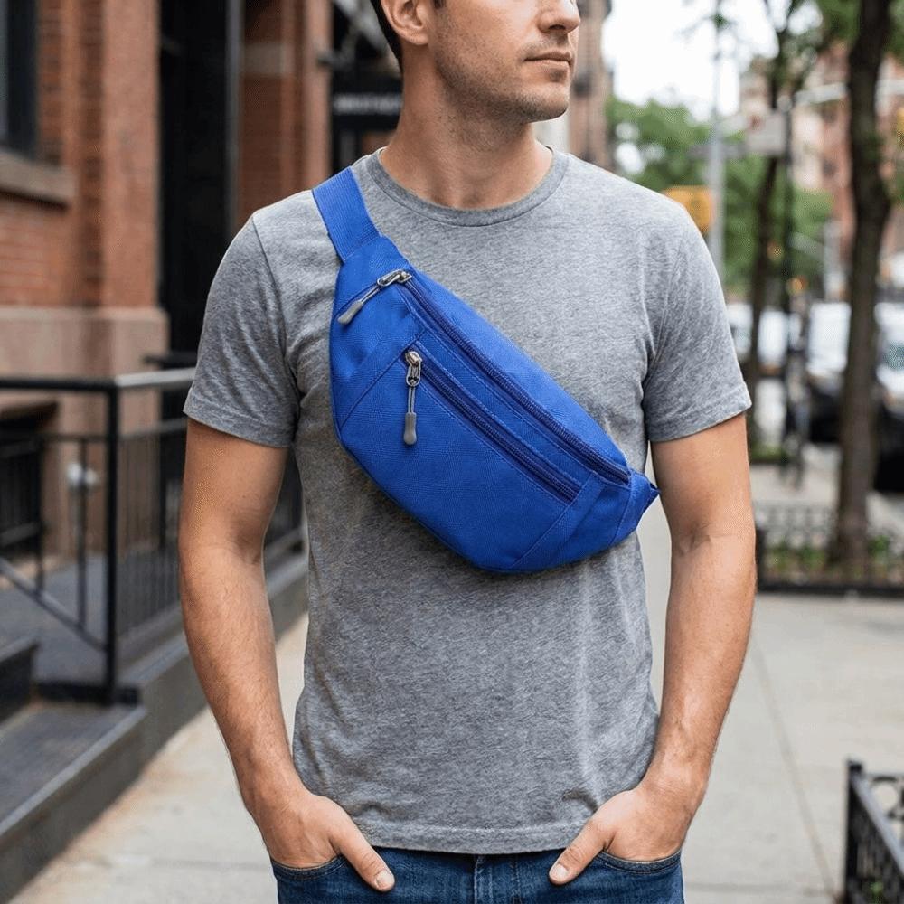 Gift Large Capacity Fanny Pack Waterproof Adjustable Strap Waist Crossbody Bag Multi-Pocket Zipper Pocket Hands-Free Bag Running