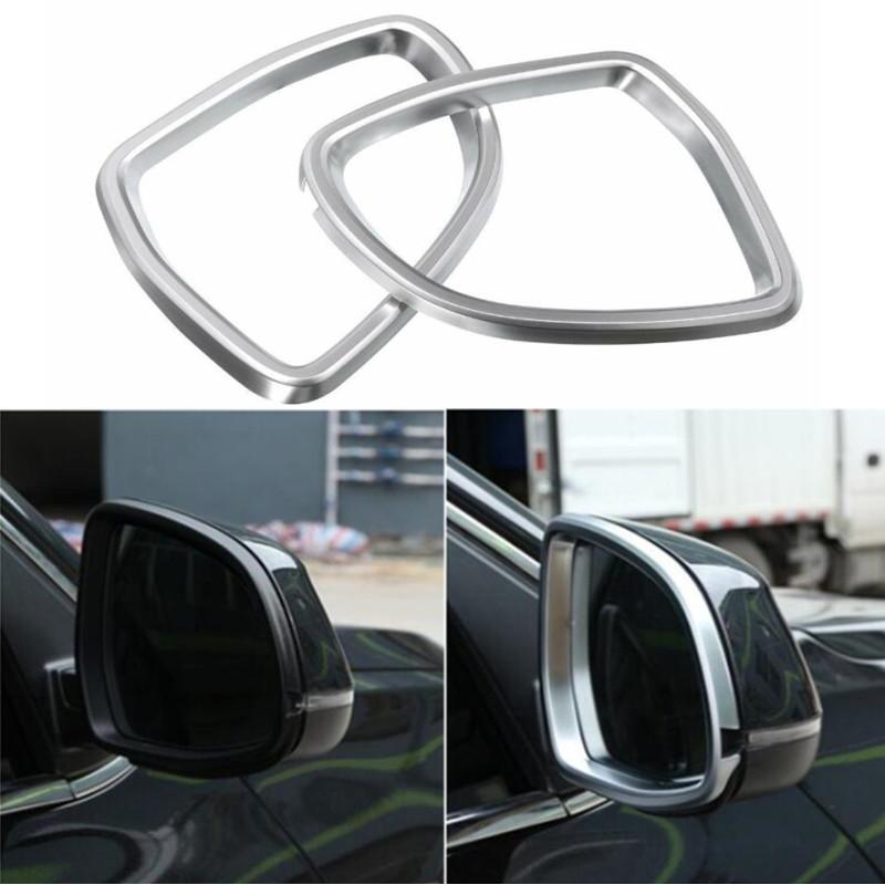 

ABS хромированный автомобильный Стайлинг, рамка зеркала заднего вида, декоративная накладка, наклейка, подходит для BMW X5 X6 X7 F15 F16, внешний автомобиль