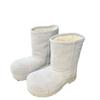 Wool version~ Ugly cute and naive big head snow boots women's winter thick-soled medium boots thickened velvet warm Northeast large cotton boots