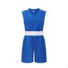 Boxing Training Outfit Contrast Trim Top and Shorts Elastic Waistband Sportswear Set for