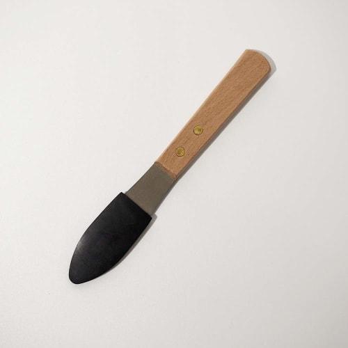 Ozaki Kame Shoten KO Finishing Spatula, Kamisashi, Large Size, Replacement Rubber, Matte Black PRO, 3mm, 1 Piece | Caulking Sealing Spatula