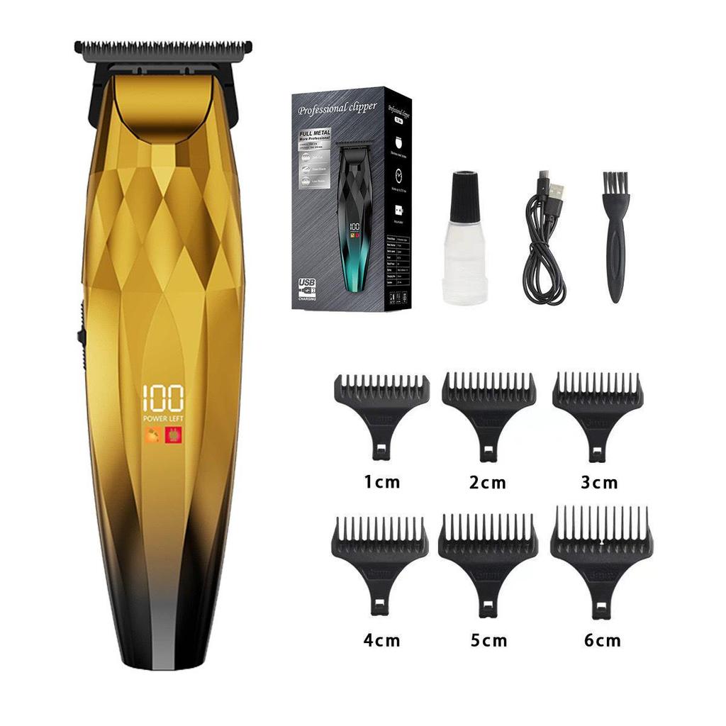Professional Electric Hair Clipper Set for Barbers - Includes Carving Tool