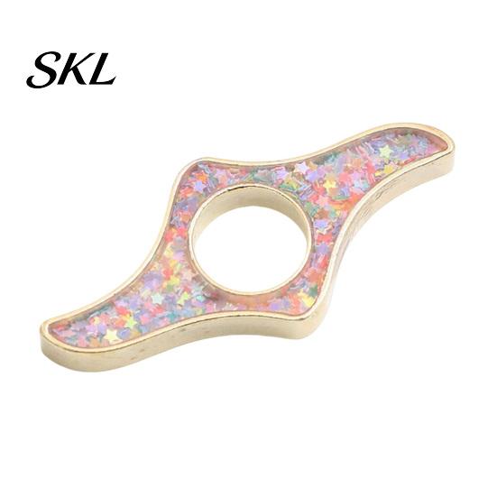 Eye-catching Glitter Bookmark Book Page Holder, Thumb Ring Holder for Reading, Smooth Edge Metal Opener Reading Accessory Students Readers