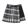 Gothic Harajuku Plissee Röcke Frauen mit Bein Ring Hohe Taille Kurzen Rock Sommer Punk Casual Mini Rock Damen