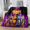 Cartoon Five Nights at Freddys printed throw blanket—lightweight,soft,warm;versatile blanket all seasons—perfect air-conditioning throw,nap blanket