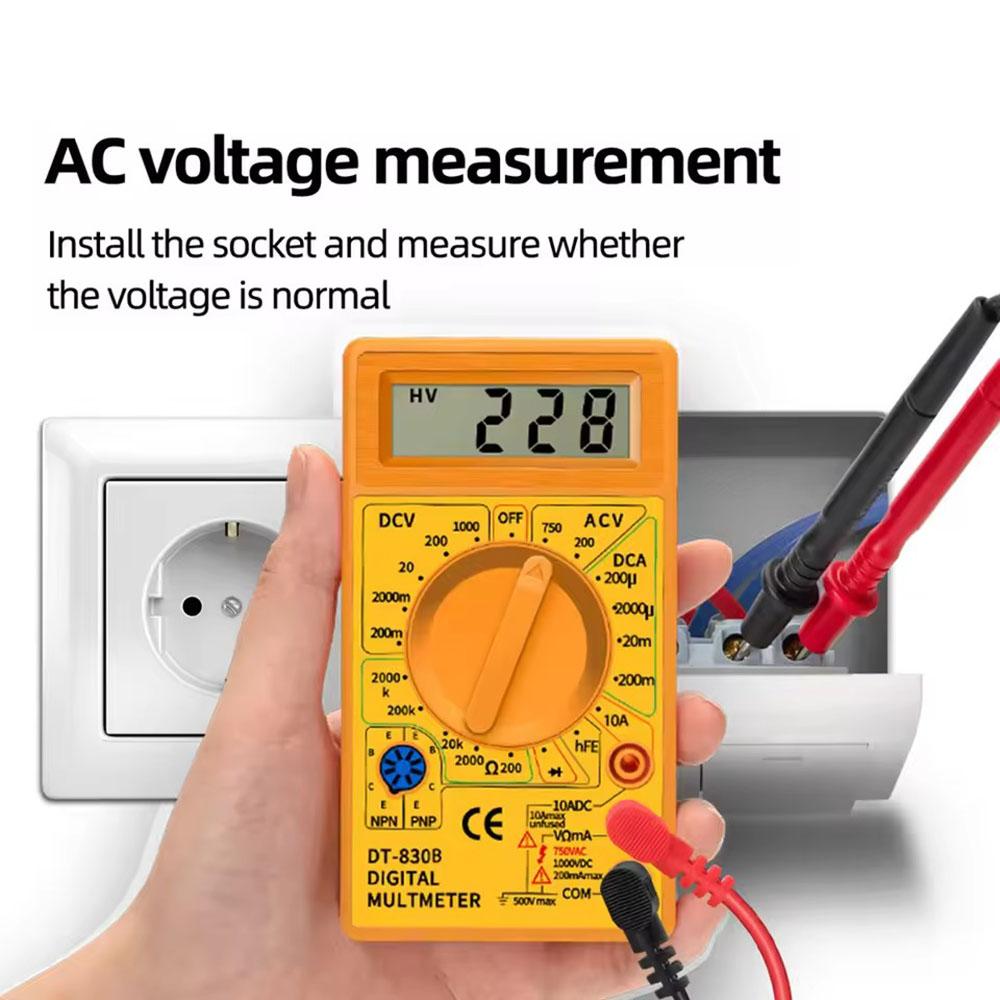 Digital multimeter tester DT830B electric voltmeter ampere meter, portable volts multimeter car battery tester circuit tester