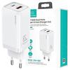 USAMS Land. Network. 1Xusb-C+1Xusb T47 65W(OnlyHead) Pd Fast Charging Super Si White/White Cc153Tc02  (Us-Cc153)