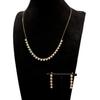 Elegant Round Zirconia Stud Earrings & Necklace Set In Pure Silver for Women