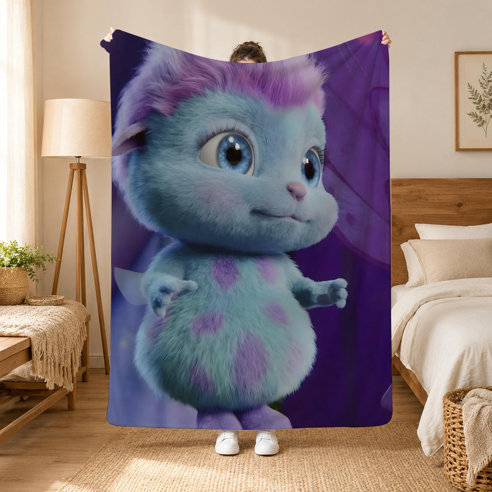 Bibble Cartoon Character Throw 240G Flannel Blanket, Suitable For Sofas, Beds, Offices, Exquisite Gift Blankets