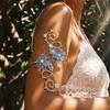 Bracelet Armlet Floral Ajustable Manchette de Bras Creuse Mode Manchette de Bras Supérieur Bracelet Pour Femmes