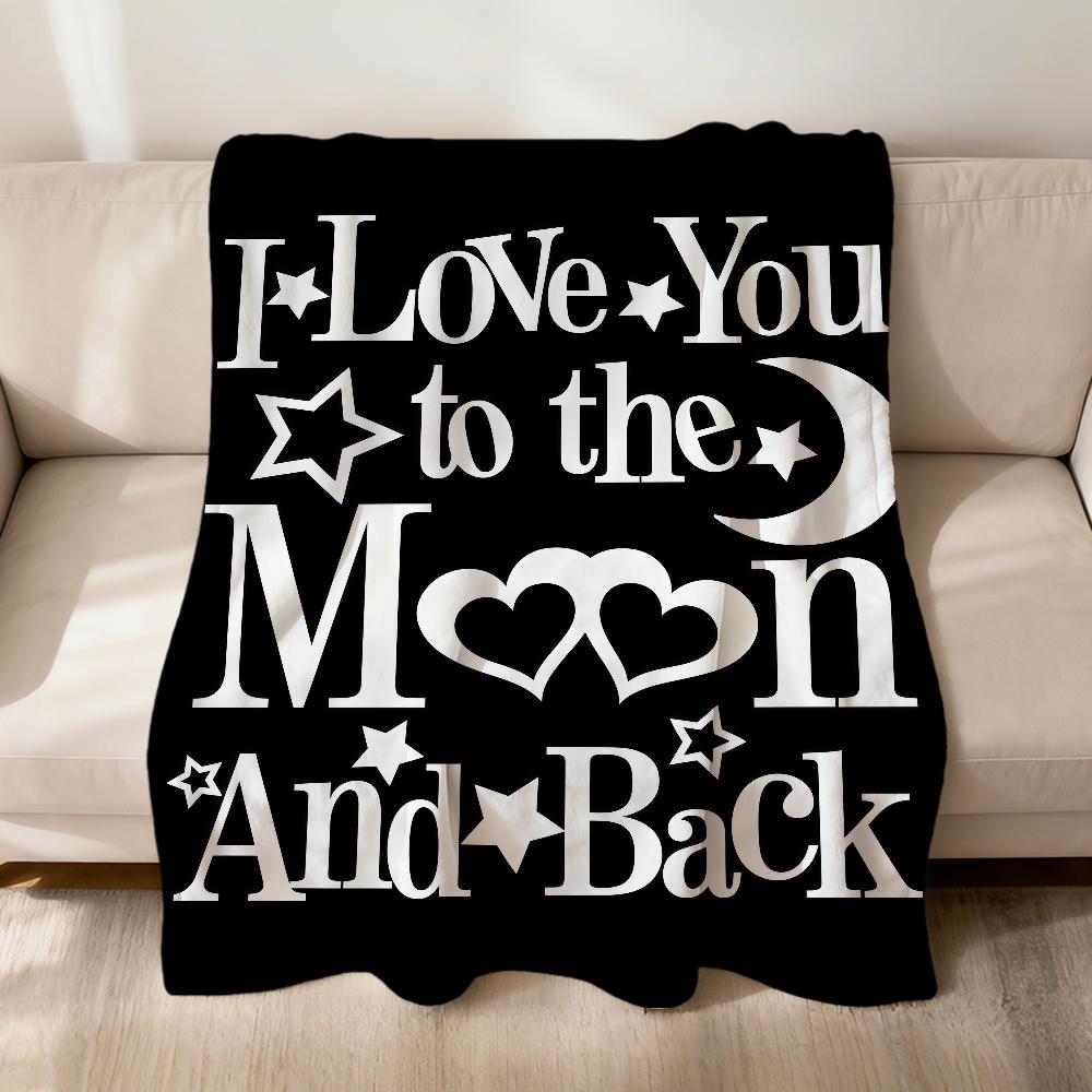 Art I Love You To the Moon and Back Flannel Soft Warm Plush Blanket Sofa Living Room Pet Hogar Bedroom Gift Home Car Portable