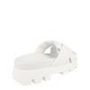 Salvatore Ferragamo Air Lug Leather Slides White