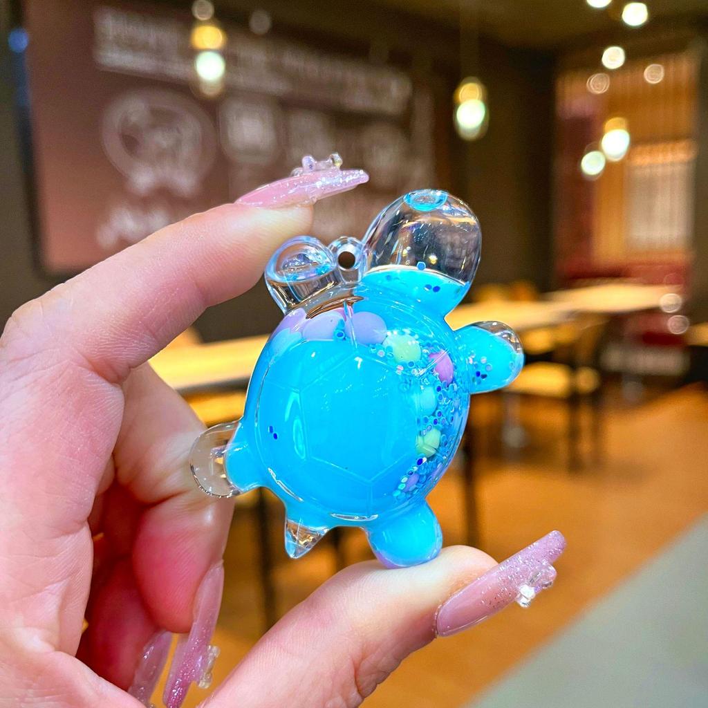 Svietiaca pohyblivá piesková blikajúca korytnačka ozdoba slepá škatuľa stojan na vystavenie šperkov