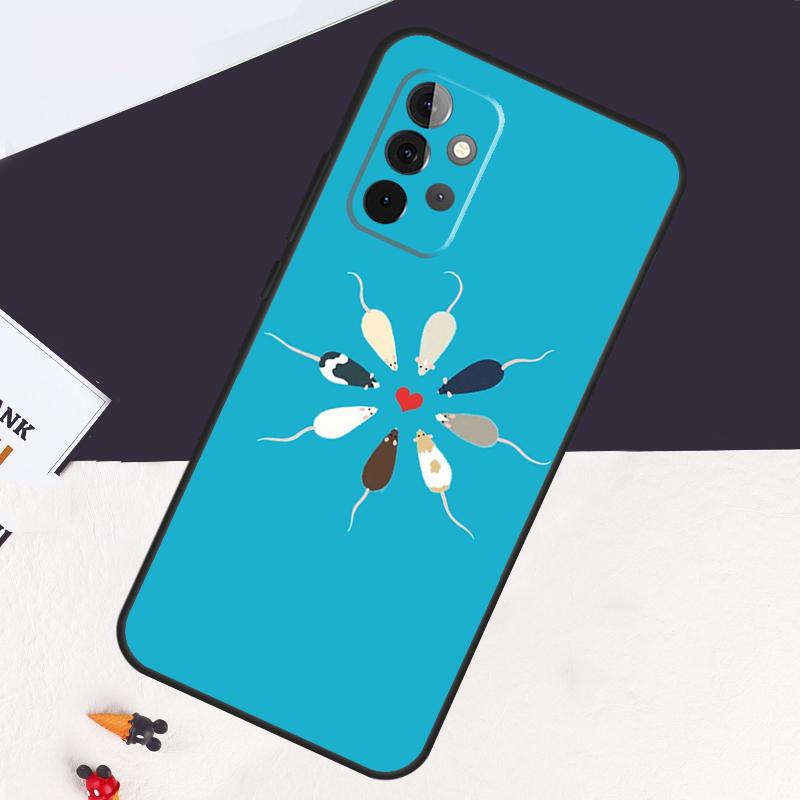 Mouse Rat Case For Samsung Galaxy A13 A35 A15 A55 A53 A33 A36 A56 A26 A16 A22 A32 A52 A54 A34 A05 A06