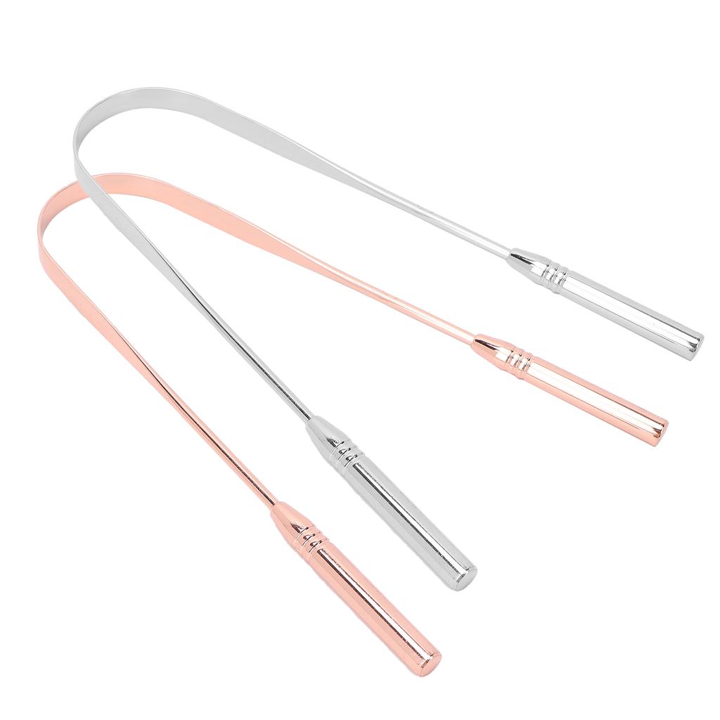 Oral Care Metal Tongue Scraper Bad Breath Treatment Oral Hygiene Maintaining Tongue Cleaner