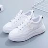 Pantofi Albi Mici Femei Primăvara 2024 Noi Respirabili Versatili Explozivi Student Talpă Plată Talpă Groasă Înălțime Creștere Adidași Casual