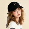 New Breathable Baseball Cap Embroidered Dog Sun Protection Duckbill Hat Korean Style Bow Tie Sun Hat Spring/Summer Caps