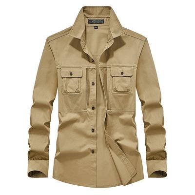 Yeni Tek Düğmeli %100 Pamuk Erkek Uzun Kollu Günlük Gömlekler Yüksek Kalite Askeri Üst Gömlek Slim Fit Erkek Tasarımcı Giyim Bluzlar 6XL