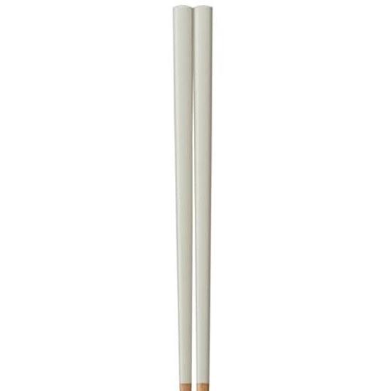 Nakano Chopsticks Coated Dishwasher Safe Natural Wood 23cm Dusty Color Ivory Non-Slip Processing Easy Grip Wakasa Made Japan